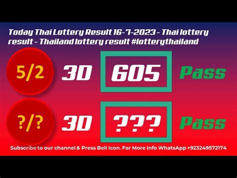 thai lottery vip tips 2023|Thai Lottery Result Today & Final Tips 01 July 2021 Check.